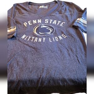 Russell Penn State Sports Tee V Neck Size Large